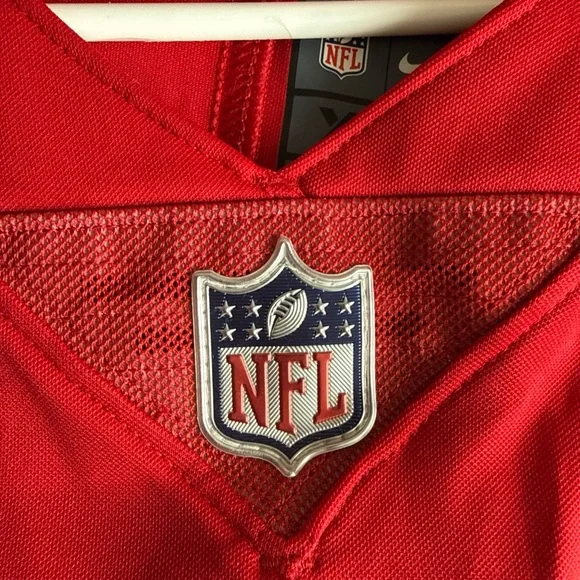 NFL Red Men's Jersey with Black Accents